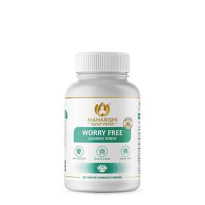 Maharishi Worry Free 60 Tabs For STRESS Keep Mind & Body Calm