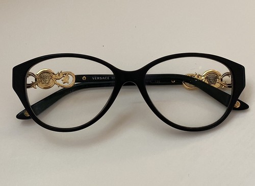 Versace Medusa Soft cat Eye Office Siren Women’s Eyeglasses + Free Pocket Mirror