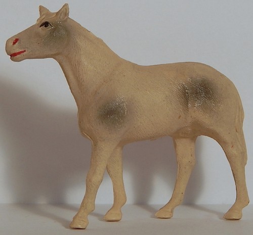 JUGUETE VISCOLOIDE DE CABALLO DE CELULOIDE EE. UU. MOLDEADO POR SOPLADO - Imagen 2 de 7