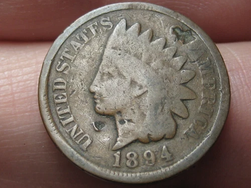 1894 Indian Head Cent Penny, VG Details