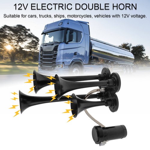 4 Trumpet 12V 185db Train Air Horn with Air Compressor Kit For Car Truck Boat - Picture 10 of 12