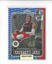 2019-20 Hoops Premium Stock Back Stage Pass Blue #5 Russell Westbrook Rockets