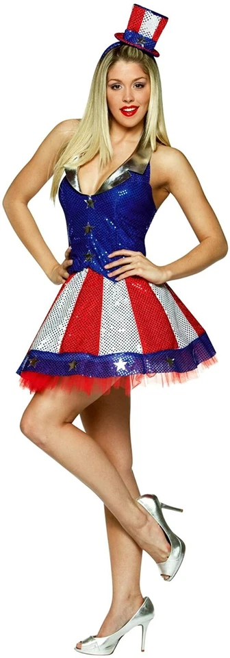 Disfraz patriótico para soltero o pareja Tío Sam y tía Samantha EE. UU. 4 de julio  Foto 3 de 3