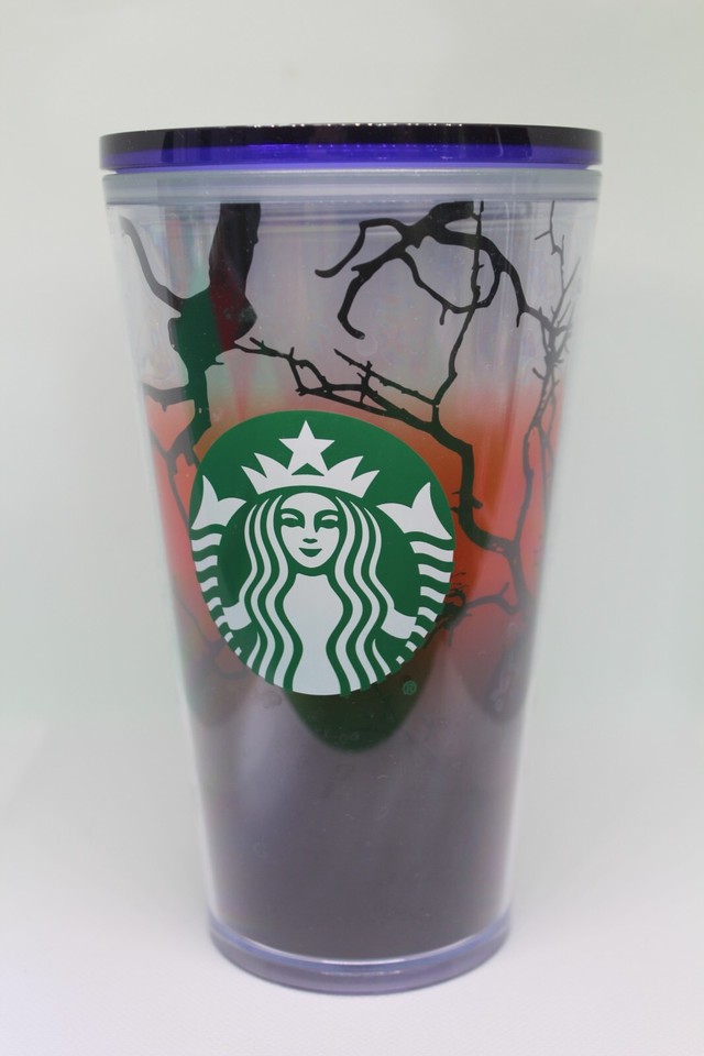 Starbucks Halloween 2022 Glow In The Dark 16 oz Cup Raven's Perch NO