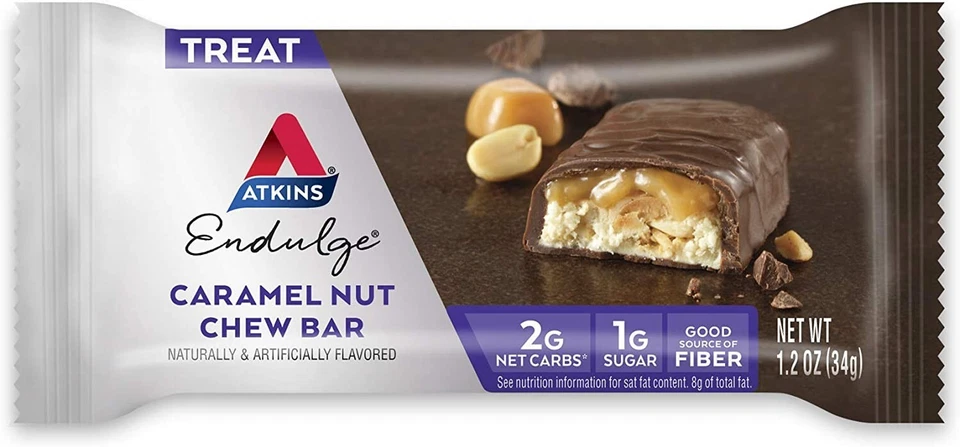 Atkins Endulge Treat, Caramel Nut Chew Bar, Keto Friendly, 10 Count (Value Pack) - Image 2 of 4