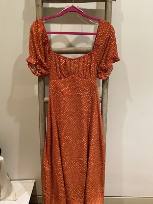 open lace back dress Red Polka Dot Midi Dress | Polka Dot Dress Midi main image 1
