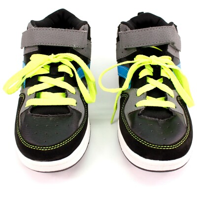 OP Boys' High-Top Skate Sneakers Black, Blue & Gray SIZE 4 Great Condition! F33