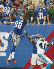 New York Giants Hakeem Nicks   Autographed 8x10 action great   catch  Photo