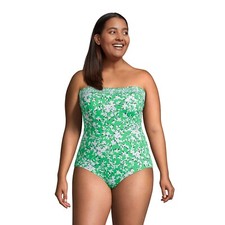 NWT Draper James x Lands' End Plus Size Chlorine Resistant Bandeau 1 pc sz 18