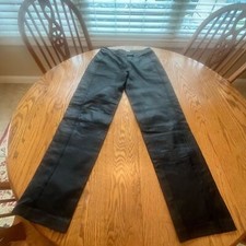 BAGATELLE Vintage Black Leather Pants Lined Size 6 High Waist No Pockets VGUC