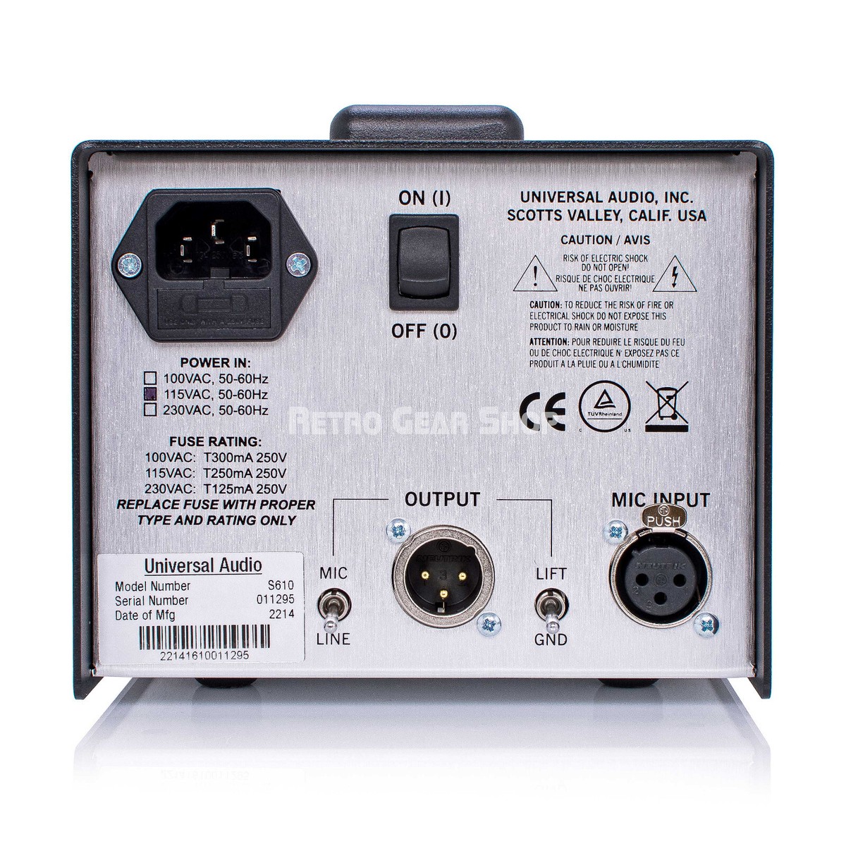 Universal Audio Solo 610 Vacuum Tube Desktop Microphone Preamp DI