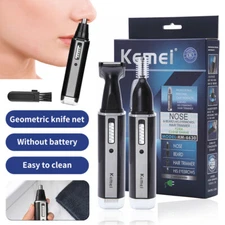 3 in1 Kemei Trimmer Rechargeable Ear Face Eyebrow Nose Hair Beard Shaver Clipper