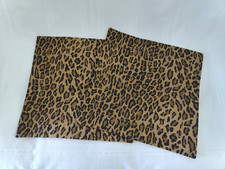2 RALPH LAUREN ARAGON LEOPARD New Fabric Handmade TOSS PILLOW COVER SHAMS 16x16"