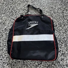 Vintage Speedo Black Red Backpack Dive Bag Swim Bag Sports (27)