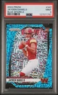 2024 PRIZM JAYDEN DANIELS BLUE SPARKLE RC #05/96 JERSEY NUMBER PSA 9 ROOKIE G15