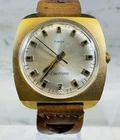 Vintage Men's Timex Electronic Men’s Watch Gold Tone Cushion Case