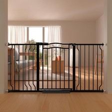 53.1-62.2" Extra Wide Baby Gate for Stairs No Drilling, 30" Tall Auto Close Pres
