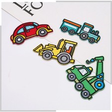 10Pcs Cartoon Car Iron On Patches Embroidery Applique For Jackets Clothing Bag