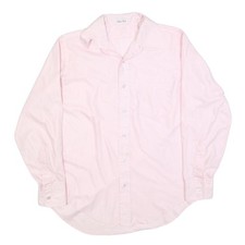 Camicia Uomo Pink Basic L Maniche Lunghe Bottoni Casual Formal
