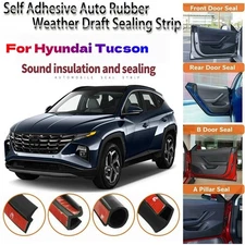 Door Edge Seal Strip Weather Draft Wind Noise Reduction Kit t For Hyundai Tucson