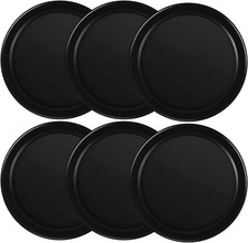 Coopay 3 1/4 Inches Air Hockey Pucks 6 Pack Full Size Heavy 6 Pack, Black