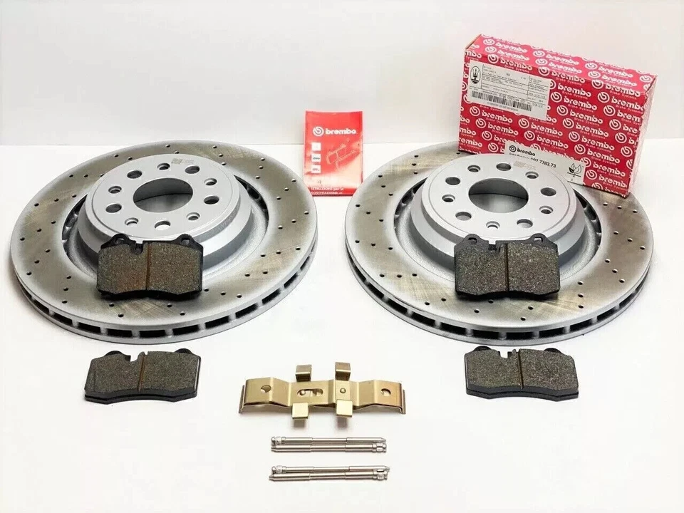 Pastilhas e rotores de freio traseiros Maserati Gibli Quattroporte originais de fábrica 14-16 EUA - Imagem 4 de 4