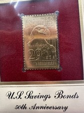 Switzerland 700th Ann 22kt Gold Replica Stamp 1st Day w/card 1991