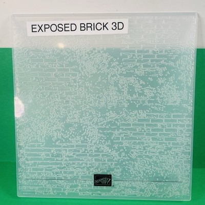 Stampin Up! EXPOSED BRICK 3D EMBOSSING folder Wall Texture HARD TO FIND