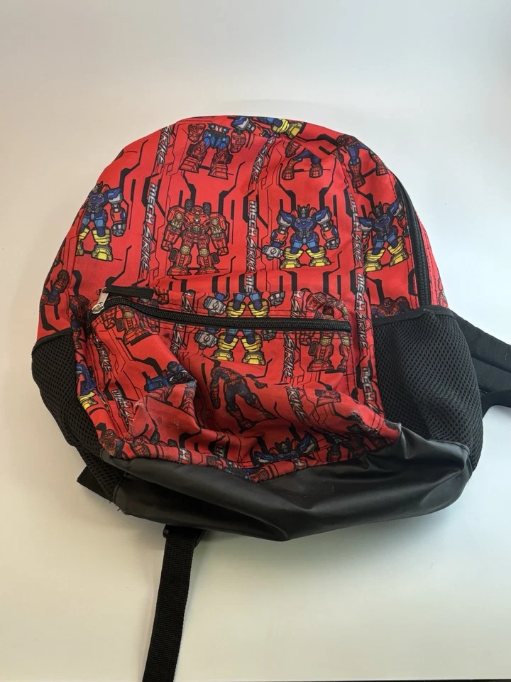 Marvel Avengers Mech Strike Backpack 17" Spider-Man Red Book Bag School Tote - Image 2 of 4