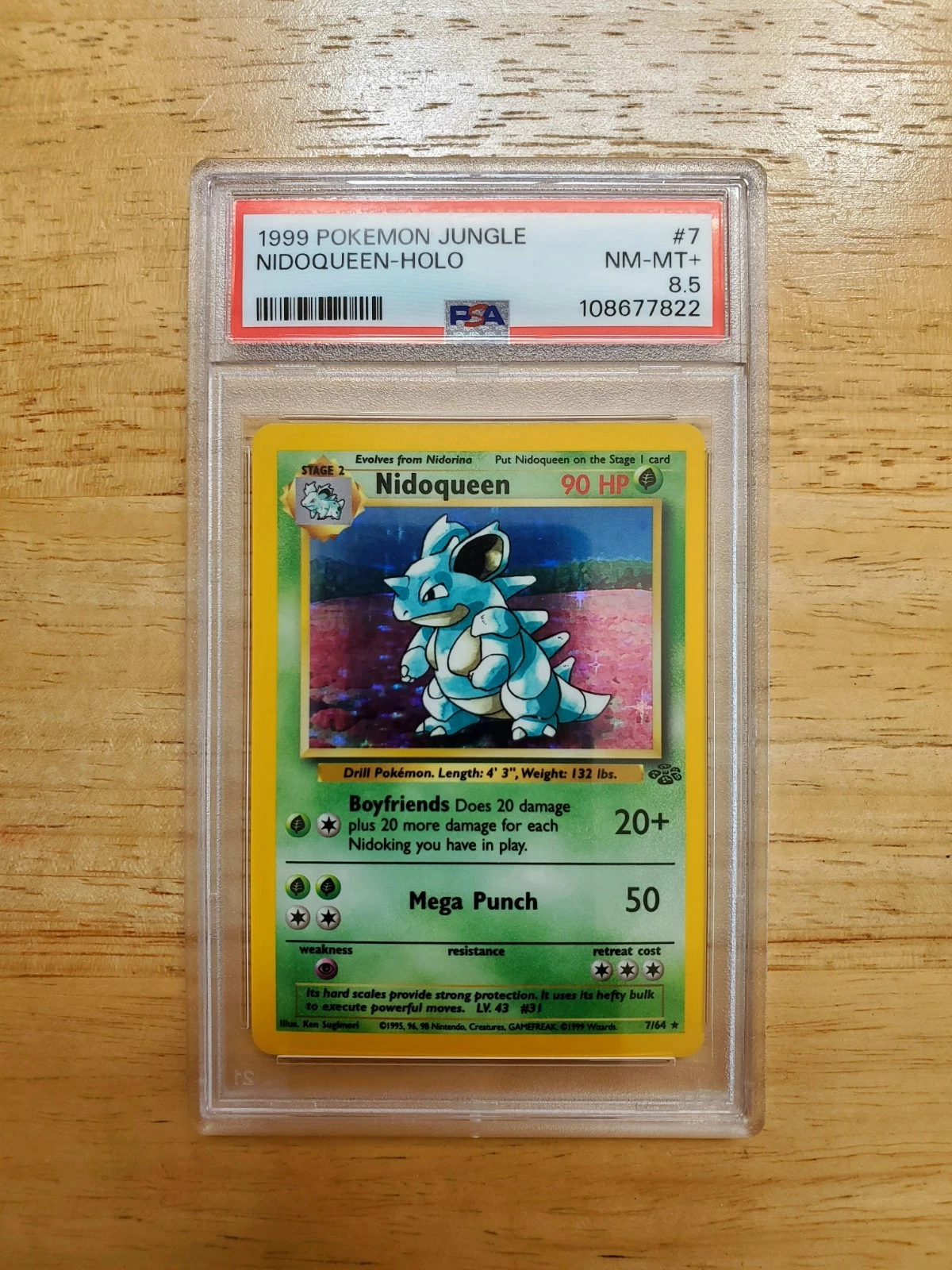Pokemon PSA 8.5 NM-MINT+ 1999 Nidoqueen Jungle Holo Card