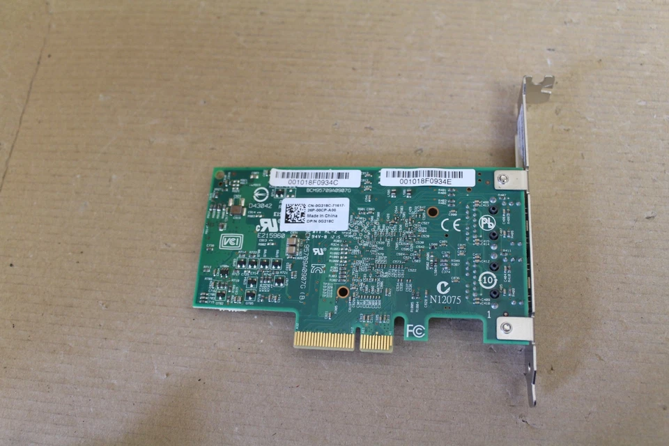 DELL Netzwerkkarte 0G218C G218C DUAL PORT 10/100/1000MBPS PCI-Ex4 2xRJ45 - Bild 4 von 4