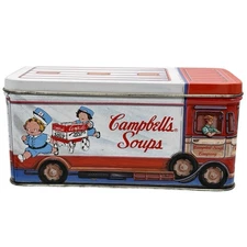 Campbell's Soup Truck Tin Box Recipe Storage Tin Vintage 1993 (Empty)