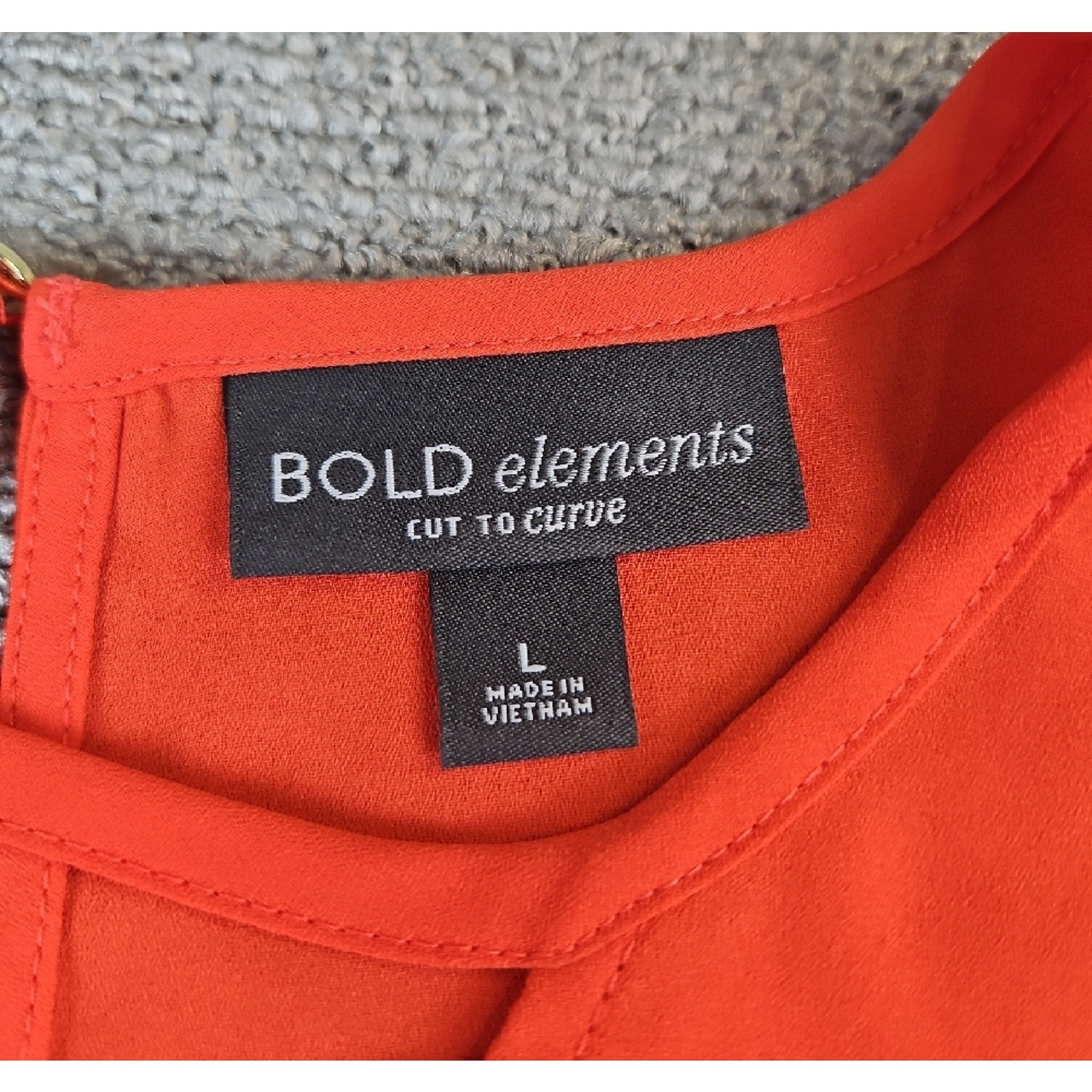 Bold Elements Women's Orange Cold Shoulder boho T… - image 2