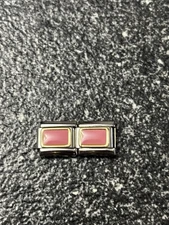 Original nomination Italian modular charm pink bar 18 KT stainless steel
