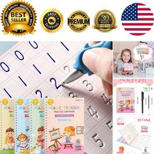 4-Pc Magic Grooved Writing Practice Set for Kids Ages 3-8 - Fun  Educational