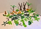 Mixed lot of vintage Playmobi Plants, trees, foliage, Planters, Palm trees,
