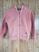 Art Class Toddler Girl Pink Fleece Sweater Sz S 6-7 Hoodie Full Zip