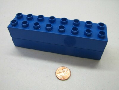 LEGO Duplo Block 2 BLUE LONG 2x8X1 BRICKS Blocks Lot House Town Building