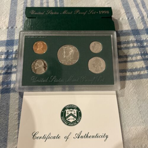 1998 Clad Proof Set U.S. Mint Original Government Packaging OGP COA