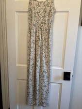 Junior's Hollister green with floral sleeveless jumpsuit. Size S.