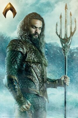 Poster Justice League Aquaman Trident Jason Momoa DC Comics | eBay UK