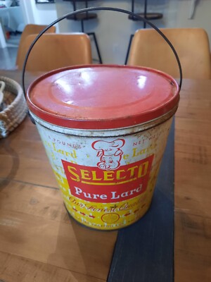 Vintage Selecto Pure Lard East Tennesse Packing Co. Knoxville, Tn