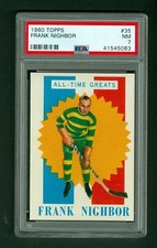 Frank Nighbor 1960-61 Topps Rookie Card #35 PSA Graded 7 NM