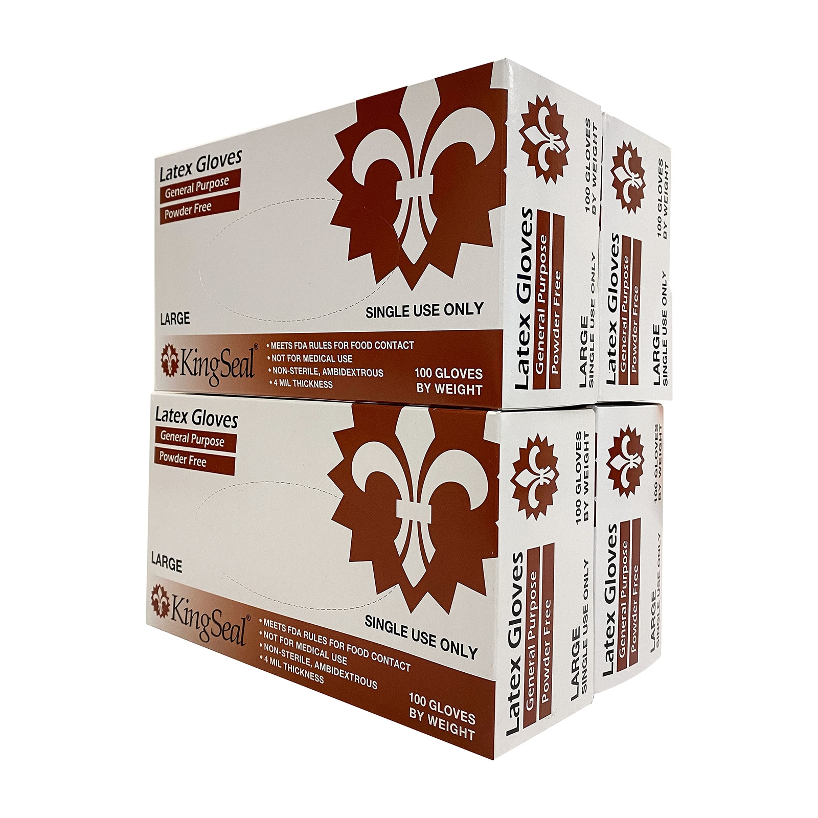 Size SMALL Latex General Purpose Gloves, Powder Free, 4 mil, Non-Medical Uses...