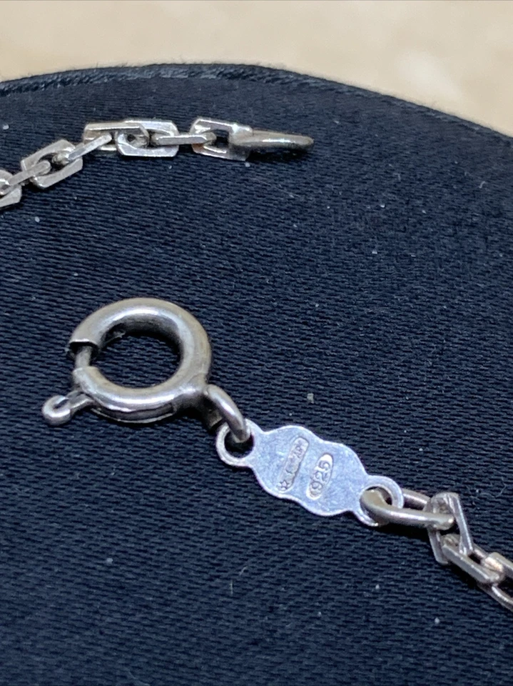 UNOAERRE BRACCIALE ARGENTO A MAGLIE RETTANGOLARI 925 ANNI 70 - Immagine 4 di 4