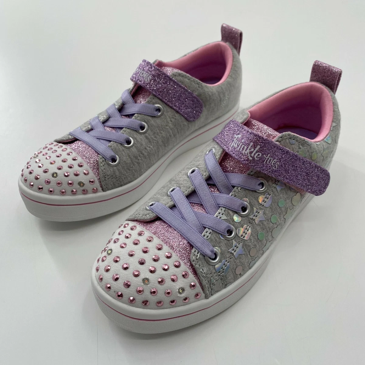 Rendezvous Somatisk celle meditativ Skechers Twinkle Toes Light Up Sparkle Rayz - Heather &amp; Shine Sneaker  Shoes 2.5 | eBay