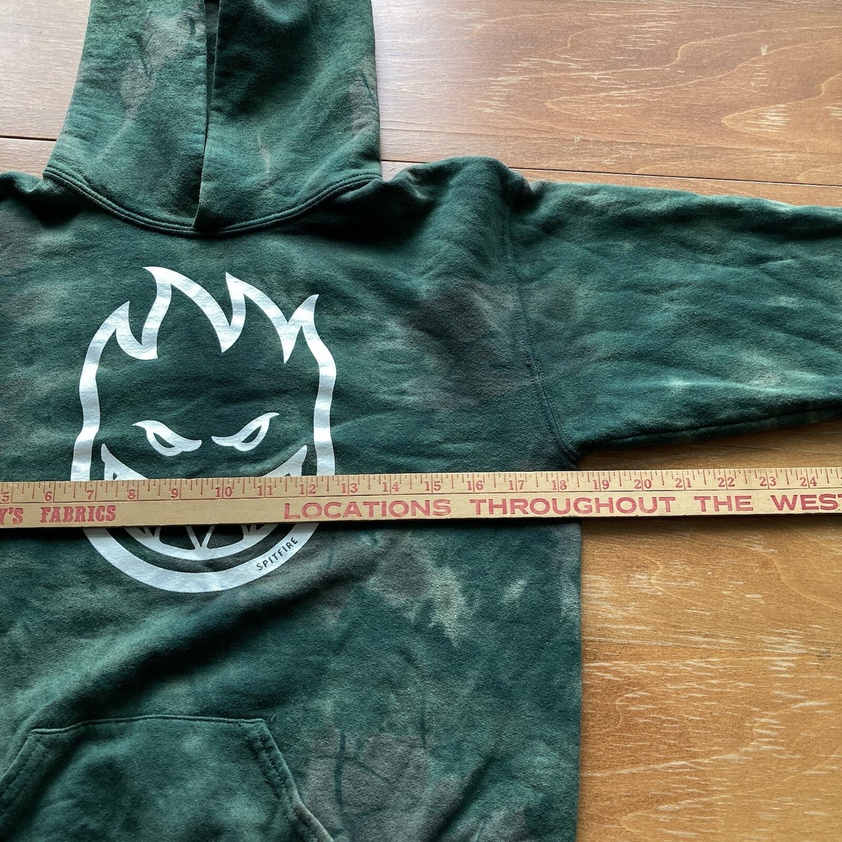 90s SPITFIRE WHEELS パーカー Vintage 初期 レア VINTAGE Spitfire Wheels Sweater Mens Small Green Tie Dye