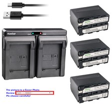 Kastar Battery Dual USB Charger for Sony NP-F970 CCD-TR76 CCD-TR760 CCD-TR8000E