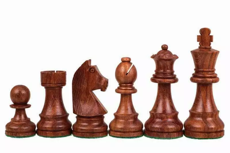  French Grandmaster's Staunton Chess Pieces Only Set- Golden  Rosewood - 4.1 King : Everything Else