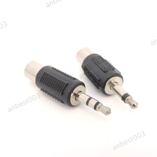 2/3 pole Stereo Headphone Audio 3.5MM male Mono to RCA female Jack for Amplifier - Picture 1 of 4